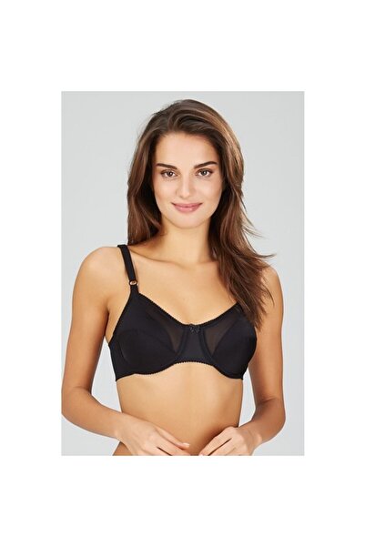 Kom Kom Nelly Gathering Bra Culoarea Neagră