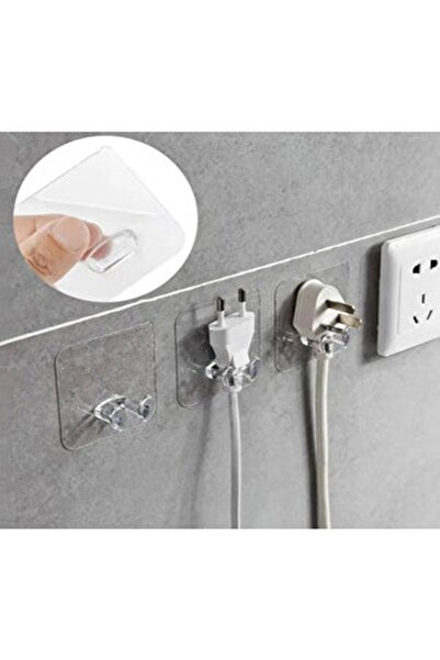 Fırtına Ticaret حامل كابل شفاف ذاتي اللصق لفرشاة الأسنان 5 قطع