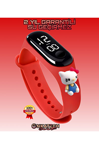Onkatech Dijital Dokunmatik Led Ekran Su Geçirmez Figürlü Çocuk Kol Saati Bileklik 2023