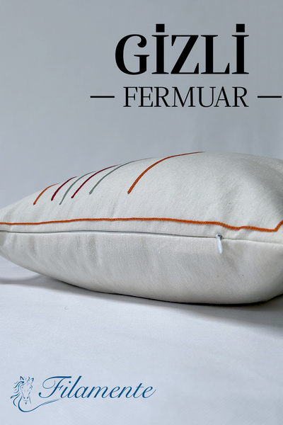 Filamente Special Design Real Punch Punch Pattern Bohemian Throw Pillow Cover Beige