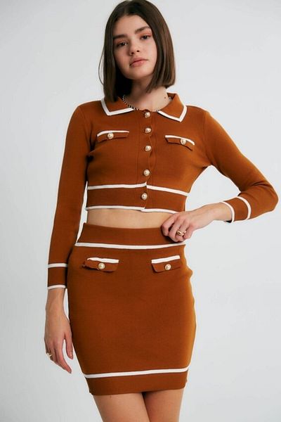 Robin Knitwear and Skirt Set