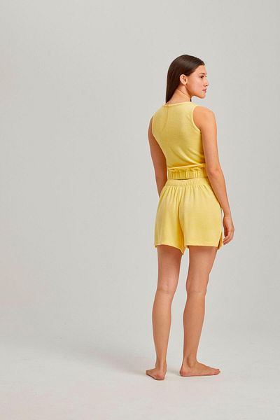 Pamuk & Pamuk Viscose Women's Shorts Set - Yellow Thick Straps