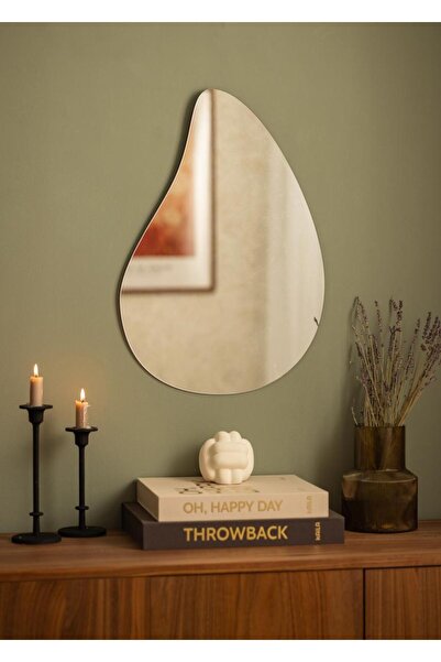 MKS Design Bronz Damla Ayna / Ayna Dekoru / Asimetrik Ayna / Dekor Aynası / K...