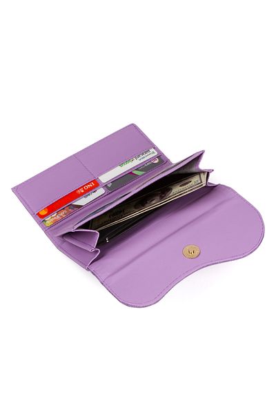 NEWISH POLO ACCESSORIES Newish Polo Lilac Soft Textured Women's Wallet Accessory Daily (Card Holder)