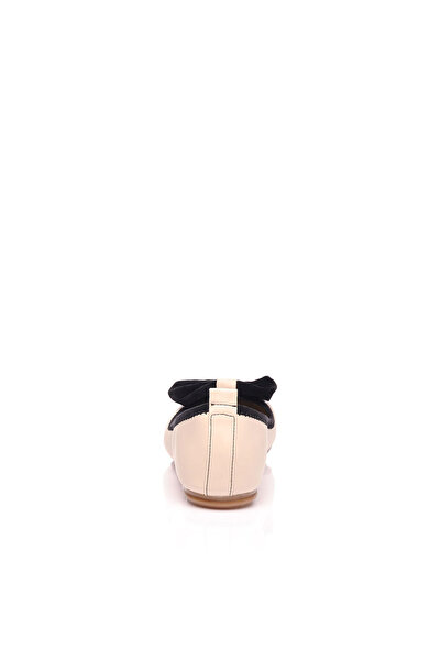 JustBow Women's Daily Beige Ballerinas