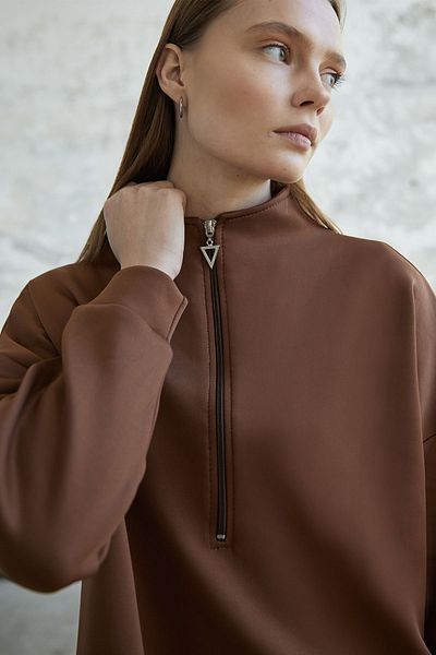 InStyle Zippered Scuba Suit - Tan