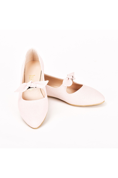 JustBow Women's Daily Pink Ballerinas