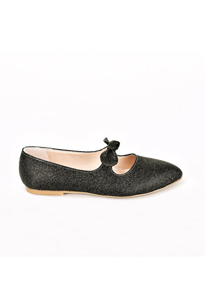 JustBow Women's Daily Black Ballerinas
