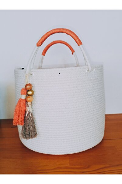 karelim home منظم حبل الجوت إكرو 30x25 - سلة ألعاب متعددة الأغراض