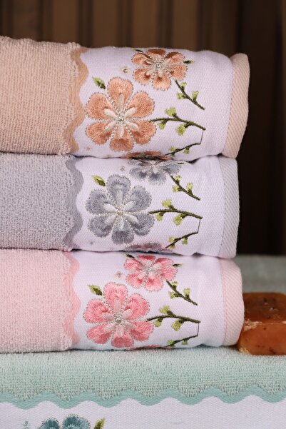Özdilek Salvıa 4-Piece Boxed Cotton Water Absorbency High 50*85 Hand Face Towel