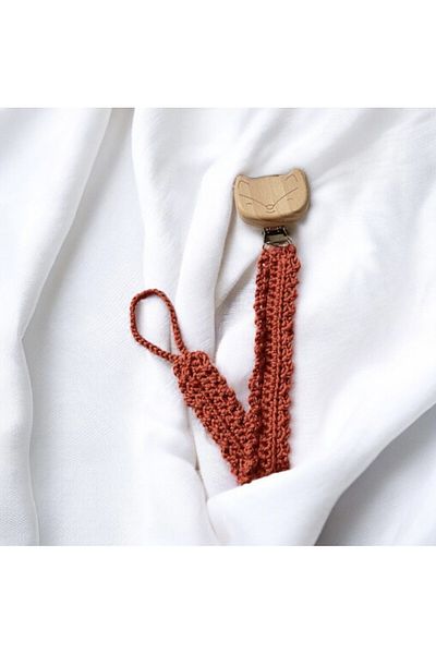 The Cloudish Shop hand-knitted baby pacifier strap, pacifier chain, baby accessory