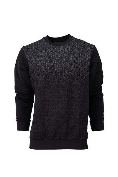 Oppland Hanorac de sezon pentru bărbați, din bumbac natural, elegant, cu gâtul turnat, cu panouri, croiala confortabilă, perfectă