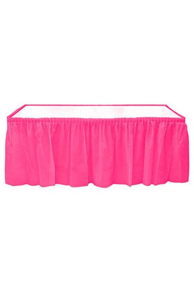 TATLI GÜNLER Fuchsia Plastic Table Skirt
