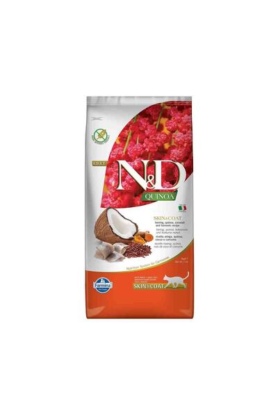 N&D ND Quinoa Tahılsız Skin & Coat Ringa Balıklı Yetişkin Kedi Maması 5 Kg