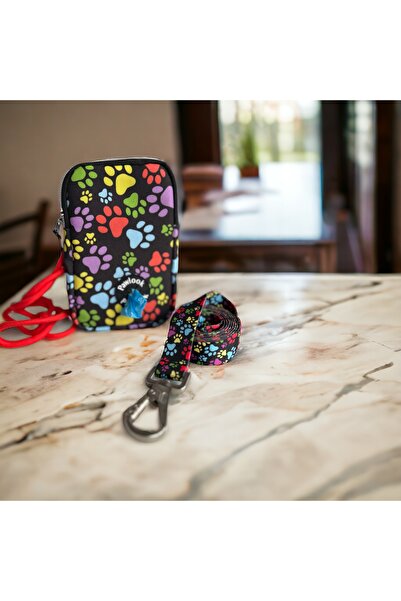 PAWLOOK , Pawsup Orange, Köpek Tasması, Gezdirme Kayışı, Telefon Çantası, Kaka Poşeti Set