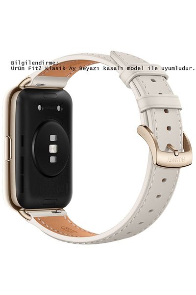 Huawei حبل من القماش الليكرا المتوافق مع Watch Fit 2 Classic Edition Moon White