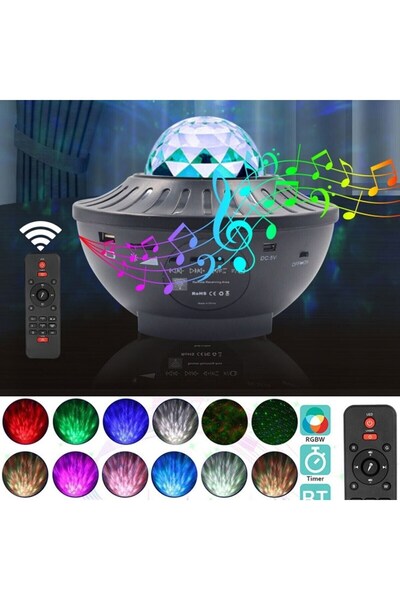 Genel Markalar Galaksi Gökyüzü Projektör Hoparlör Gece Lambası