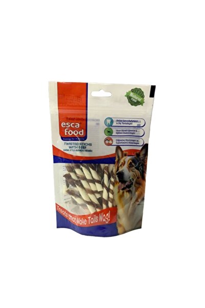 Esca Dana Etli Sargılı Burgu Kemik Köpek Ödülü 8 cm 25'li