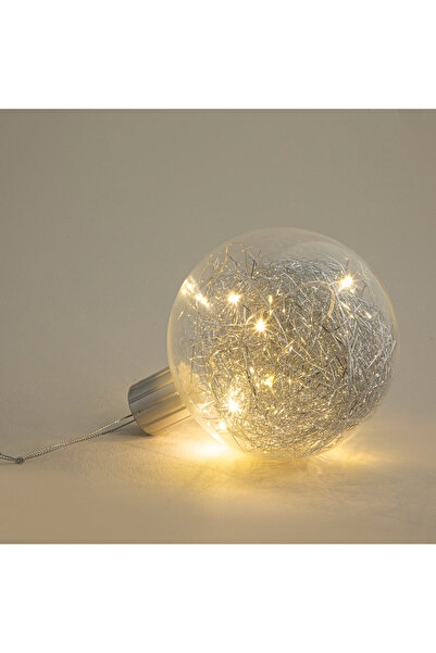 Chakra Dago Işıklı Yılbaşı Topu TRANSPARAN/GUMUS