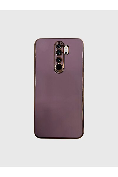 Tria Xiaomi Redmi Note 8 Pro Uyumlu Kılıf Parlak Kenarlı Altın Işlemeli Kamer...