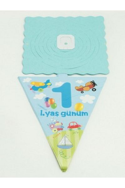 Kazanabil EXTENDING DECORATION PAPER WITH AN YEAR DAY WRITTING BLUE