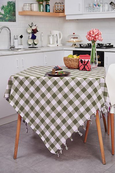 Vagonik Veselă multifuncțională Pânză pentru picnic și față de masă în carouri Gingham 140x140 cm