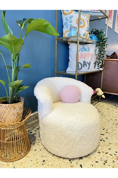 S Home Design Concept Milka Çocuk Teddy 360 Döner Berjer, Kedi - Köpek Yatağı