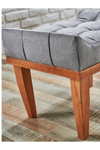 tubihome Dekoratif Ahşap Puf