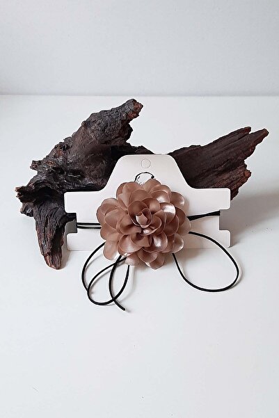 Bijusel Choker Flower Necklace Rose Necklace Chocker Fabric Necklace Leather Lace-up Necklace