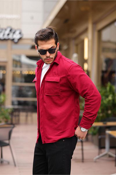 Stilkombin Cămașă oversize uni cu buzunar fleece XC U 201