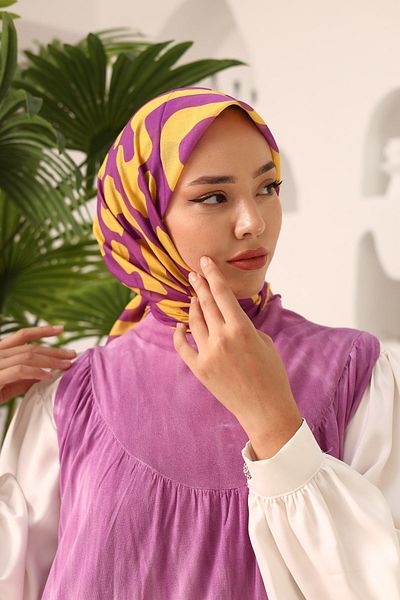 Silk Home Μαλακό βαμβακερό κασκόλ με μοτίβο λεκέδων