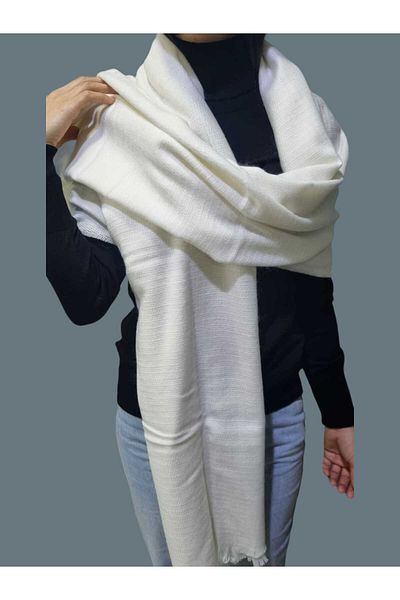 Trenderrs Women's Shoulder Shawl - Soft Wool Textured Scarf