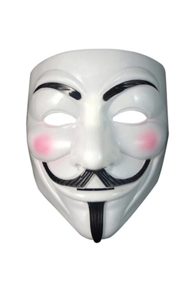AKSAN Hacker Maskesi - Anonymous V For Beyaz Vendetta Maskesi - Parti Maskesi