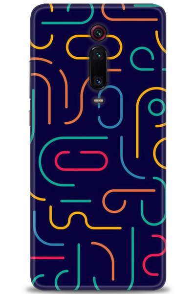 MRCİLETİSİM حافظة هاتف Xiaomi Mi 9T مطبوعة بدقة HD - أشرطة ملونة + واقي شاشة ...