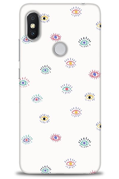 MRCİLETİSİM Xiaomi Redmi Note 6 Pro Kılıf HD Baskılı Kılıf - Renkli Gözler + ...