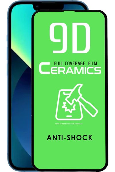 MRCİLETİSİM Xiaomi Mi 13 Case Hd Printed Case - Blue Texture + Full Screen Protector
