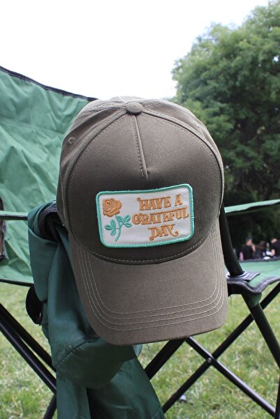 Sofist İstanbul Pălărie Hagd unisex brodata cu plasture verde gr