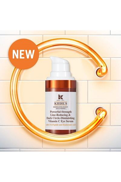Kiehl's تقليل خط القوة القوي وفيتامين سي الداكن للعين