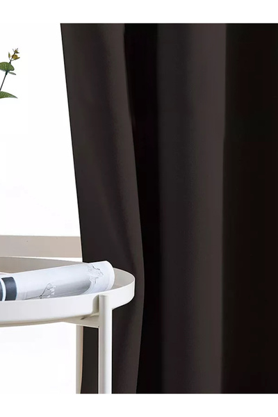 Cortibo Blackout Blackout Background Curtain Brown