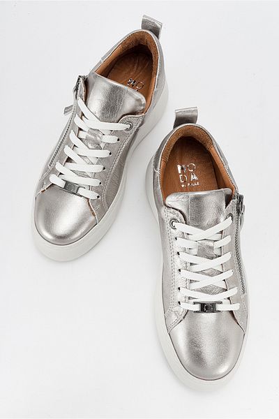LuviShoes Pantofi de damă ALLIE Platinum din piele naturală