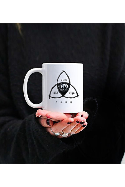 Darkia كوب بورسلين مطبوع على الوجهين بتصميم مخصص من سلسلة Dark