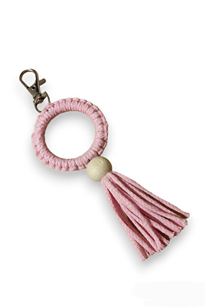 nftart.design سلسلة مفاتيح مصنوعة يدويًا من مكرامية وحقيبة زينة