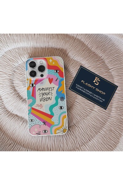 Flashy Shop Realme 5İ / 6İ Uyumlu Manifest Your Vision Tasarımlı Şeffaf Kılıf
