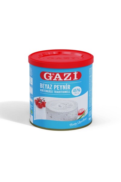 gazi Beyaz Peynir %45 Yağlı - Net Ağırlık 500g Brüt Ağırlık 750g