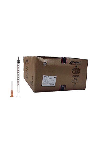 Genject - 1 ML 3P 26G 0.45X13 MM İĞNELİ İNSÜLİN ENJEKTÖRÜ - 2000 ADET