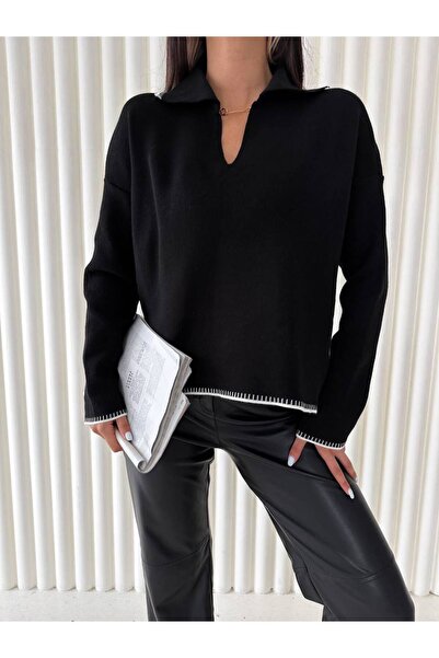 Noa Noa Пуловер з комірцем кобанської в'язки