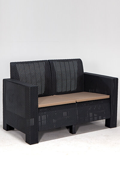 MOBETTO Aksu 2'li Bahçe&balkon Koltuk / Antrasit