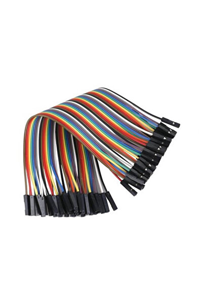 WOZLO 10cm Ayrılabilen Jumper Kablo 40 Pin Dişi - Dişi Dupont Kablo Breadboard Kablo