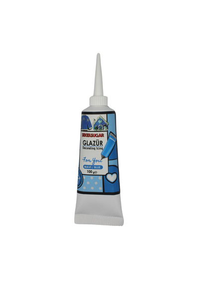 ŞEKER & SUGAR Glazür İcing 100 GR [Mavi Renk]