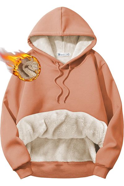 GHASSY CO. Ghassy Co. Men's Ultra Thermal Hooded Sherpa Lined Kangaroo Pocket Sweatshirt